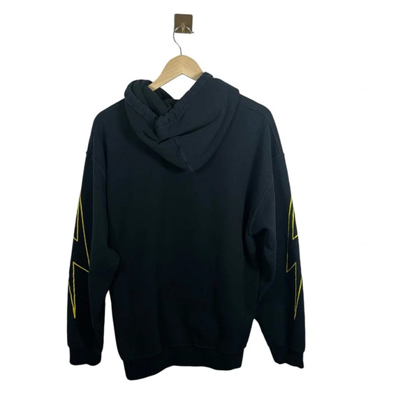 Shadow Hill USA Unisex Lightning Bolt Hoodie in Black Size M - Picture 10 of 10